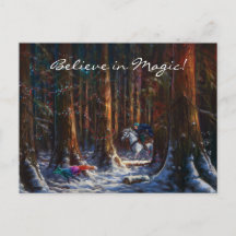 Magische Fantasie Winterwald und Magicfox