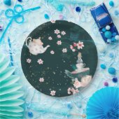 Magische Fantasy-Alice im Wunderland Collage Pappteller (Party)