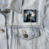 Magische Fantasy Burg Vollmond Button (Beispiel)