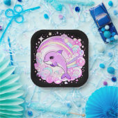 Magische Fantasy Dolphin Baby Dusche Pappteller (Party)
