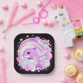 Magische Fantasy Dolphin Baby Dusche Pappteller (Party)