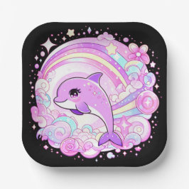 Magische Fantasy Dolphin Baby Dusche Pappteller