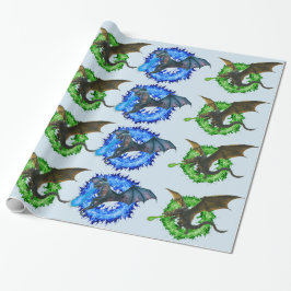 Magische Fantasy Dragon Schlangenfeuer atmen Geschenkpapier