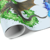 Magische Fantasy Dragon Schlangenfeuer atmen Geschenkpapier (Rolleneckpunkt)