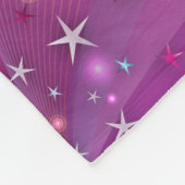 Magische Fantasy Dreamy Celestis Stars auf Magenta Fleecedecke (Ecke)
