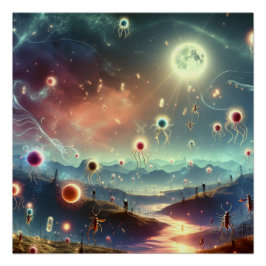 Magische Fantasy Parasiten Party auf dem Monte Lem Poster