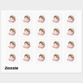 Magische Fantasy-Sticker Quadratischer Aufkleber (Blatt)