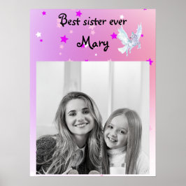 Magische Farbe Start weiß Einhorn Poster