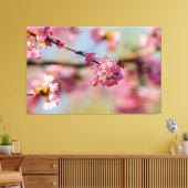 Magische Farben des Sakura Gartens im Frühjahr Leinwanddruck (Insitu (Wohnzimmer))