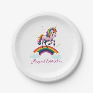 Magische Farben Einhorn Regenbogen Geburtstag Pappteller