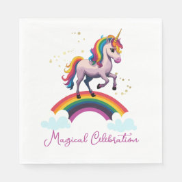 Magische Farben Einhorn Regenbogen Geburtstag Serviette