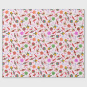 Magische Farben Kitsch Wasserfarbe Ditsy Weihnacht Geschenkpapier (Flach)