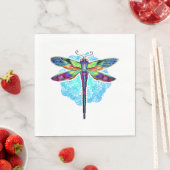 Magische farbenfrohe Libelle Mandala Serviette (Beispiel)