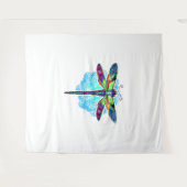 Magische farbenfrohe Libelle Mandala Wandteppich (Vorderseite (Horizontal))