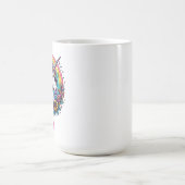Magische Farbenspiel-Einhorn und Regenbogen Person Kaffeetasse (Mittel)