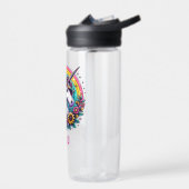 Magische Farbenspiel-Einhorn und Regenbogen Person Trinkflasche (Links)