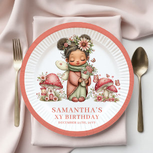 Magische Fee 3. Geburtstag Rosafarben Teller