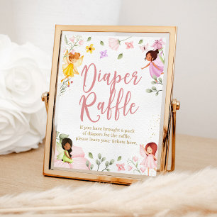 Magische Fee Baby Dusche Windeln Raffle Spiel-Zeic Poster
