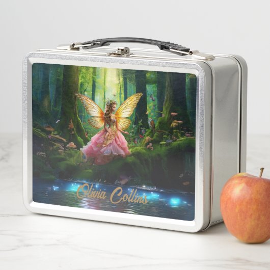 Magische Fee im Wald Metall Brotdose (Beispiel)