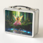 Magische Fee im Wald Metall Brotdose (Vorderseite)