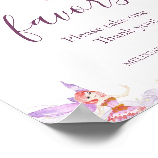 Magische Fee liebt das Zeichen. Nehmen Sie bitte e Poster (Ecke)