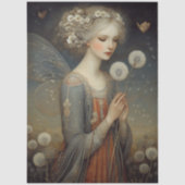 Magische Fee & Löwenzahnfeld Dekupage Kunst Seidenpapier (Vorderseite)