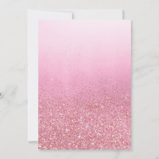 Magische Fee Rosa Blush Blumengarten Babydusche Einladung (Rückseite)