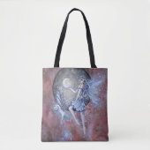 Magische Fee und Eulen-Fantasy-Kunst Tasche (Vorderseite)