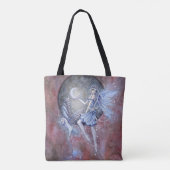 Magische Fee und Eulen-Fantasy-Kunst Tasche (Rückseite)