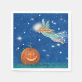 Magische Fee und Jack O'Lantern Halloween-Party Serviette