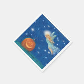 Magische Fee und Jack O'Lantern Halloween-Party Serviette (Ecke)
