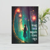 Magische Fee verzauberter Forest Fantasy Pixie Sta Einladung (Stehend Vorderseite)