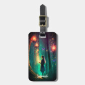 Magische Fee verzauberter Forest Fantasy Pixie Sta Gepäckanhänger (Vorderseite vertikal)