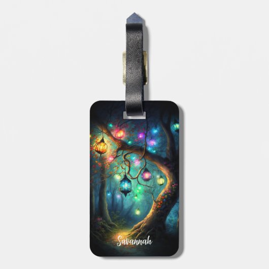 Magische Fee verzauberter Forest Fantasy Pixie Sta Gepäckanhänger (Rückseite vertikal)