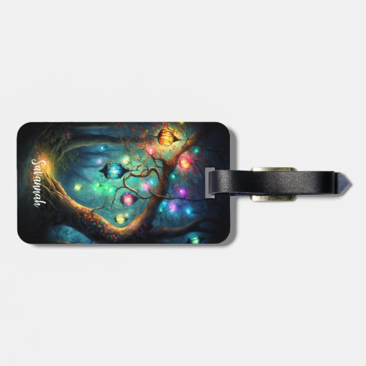 Magische Fee verzauberter Forest Fantasy Pixie Sta Gepäckanhänger (Rückseite horizontal)