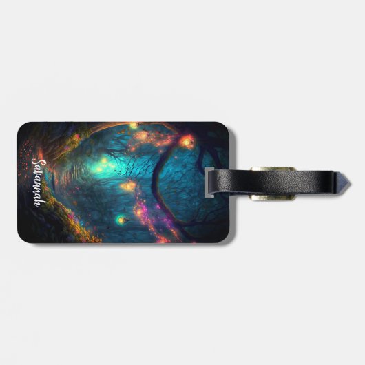 Magische Fee verzauberter Forest Fantasy Pixie Sta Gepäckanhänger (Rückseite horizontal)