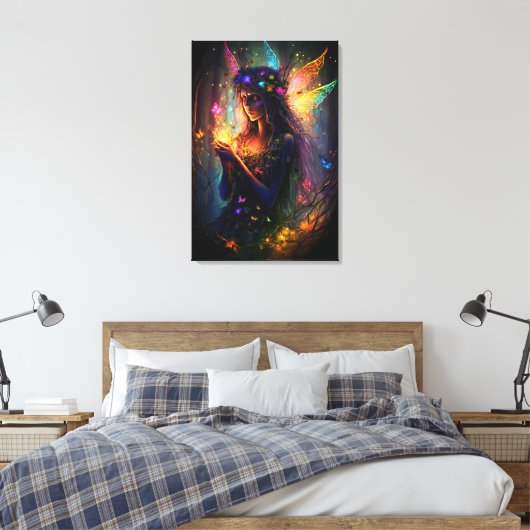 Magische Fee verzauberter Forest Fantasy Pixie Sta Leinwanddruck (Insitu (Schlafzimmer))