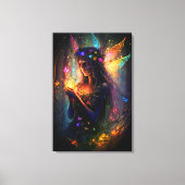 Magische Fee verzauberter Forest Fantasy Pixie Sta Leinwanddruck (Vorderseite)