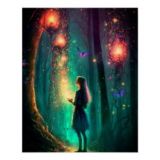 Magische Fee verzauberter Forest Fantasy Pixie Sta Poster (Vorderseite)