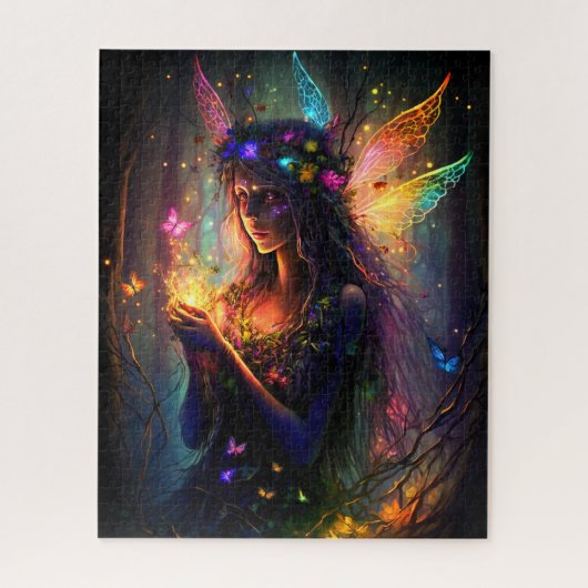 Magische Fee verzauberter Forest Fantasy Pixie Sta Puzzle (Vertikal)