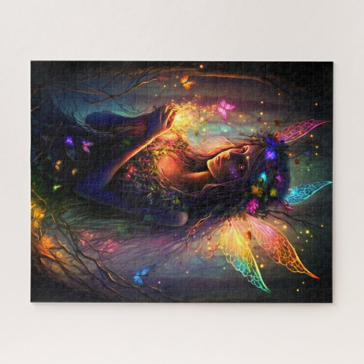 Magische Fee verzauberter Forest Fantasy Pixie Sta Puzzle (Horizontal)