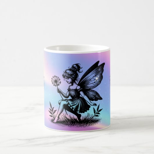 magische Feen in holografischer Fantasie Kaffeetasse (Mittel)