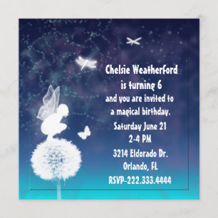 Magische feenhafte der Geburtstags-Party Einladung