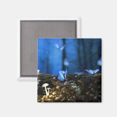 Magische Feenwälder mit Schmetterlingen und Pilzen Magnet (Vorderseite/Rückseite)