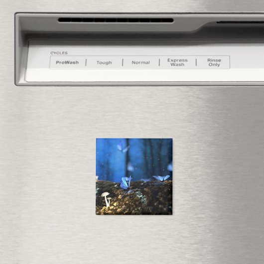 Magische Feenwälder mit Schmetterlingen und Pilzen Magnet (In Situ (Geschirrspüler))