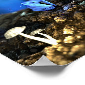 Magische Feenwälder mit Schmetterlingen und Pilzen Poster (Ecke)