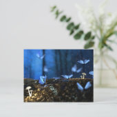 Magische Feenwälder mit Schmetterlingen und Pilzen Postkarte (Stehend Vorderseite)