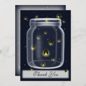 magische Firefly Mason Glas Dankeschön Karten (Vorne/Hinten)