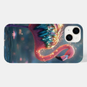 Magische Flamingo Fantasy Kunst mit farbenfrohen F Case-Mate iPhone Hülle (Rückseite (Horizontal))