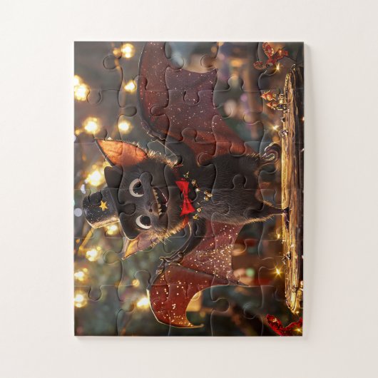 Magische Fledermaus - glänzendes Puzzle (Vertikal)